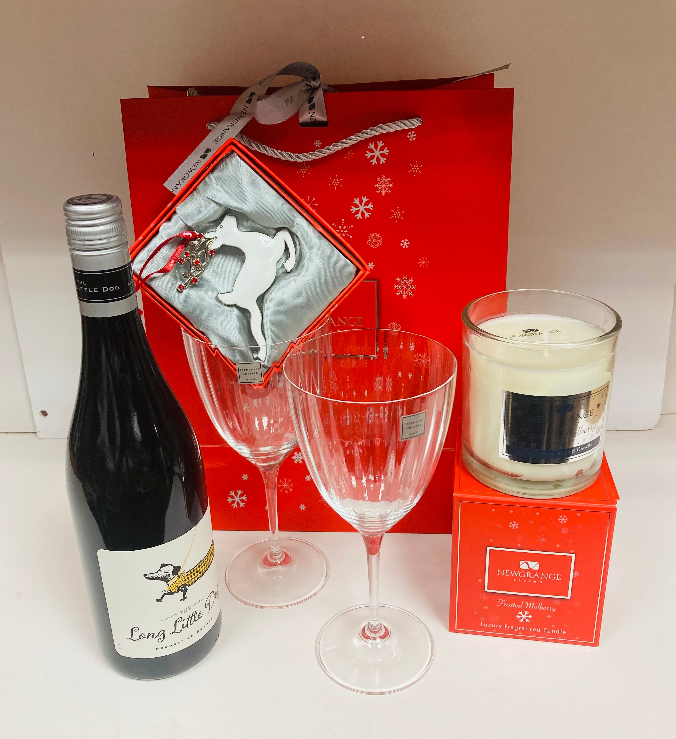Festive&nbsp;Red&nbsp; Wine Gift Bag