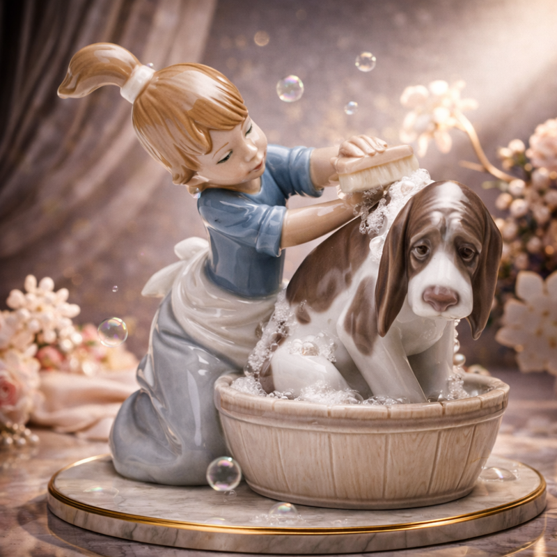 Lladro Bashful Bather Figurine