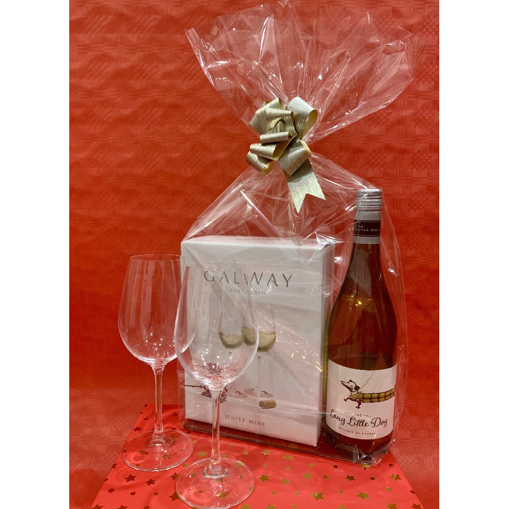 White Wine Gift Bag&nbsp;&amp; Ribbon