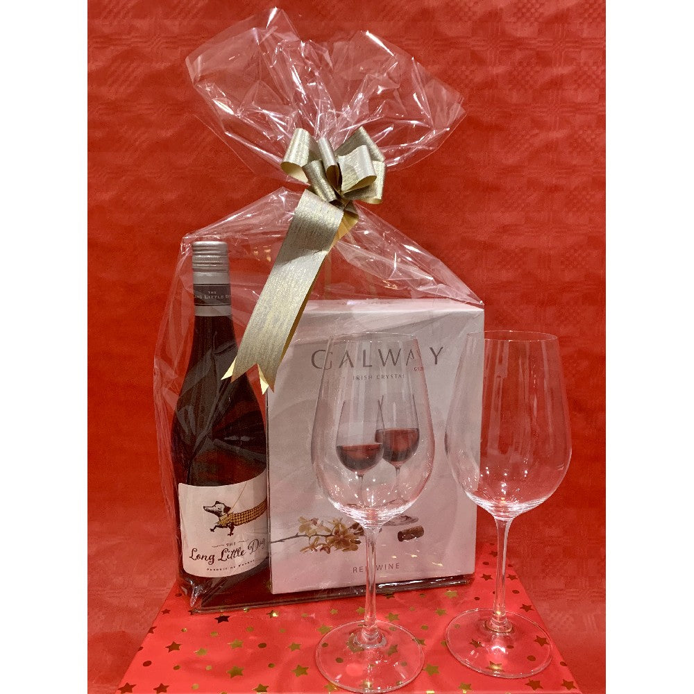 Red Wine Gift Bag &amp; Ribbon