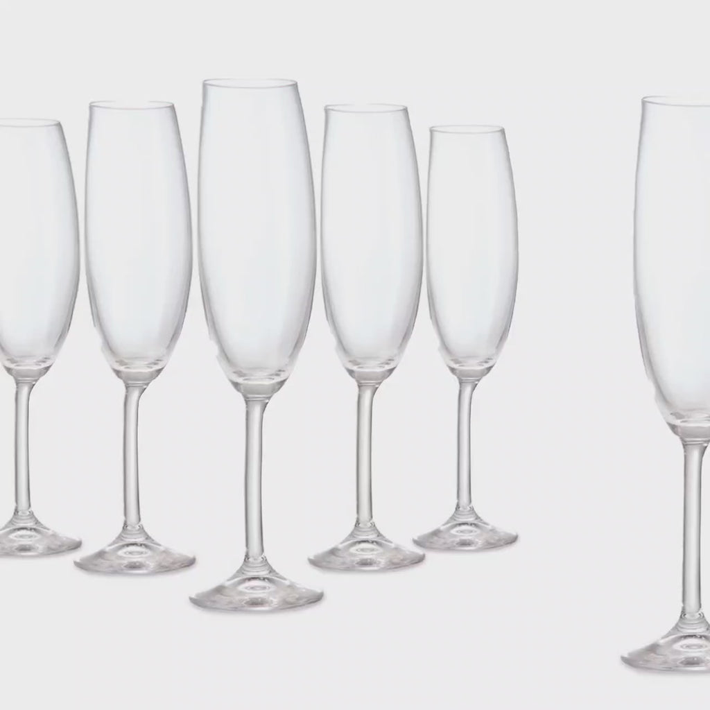 Tipperary Crystal Connoisseur Set of 6 Champagne Flute 220ml video